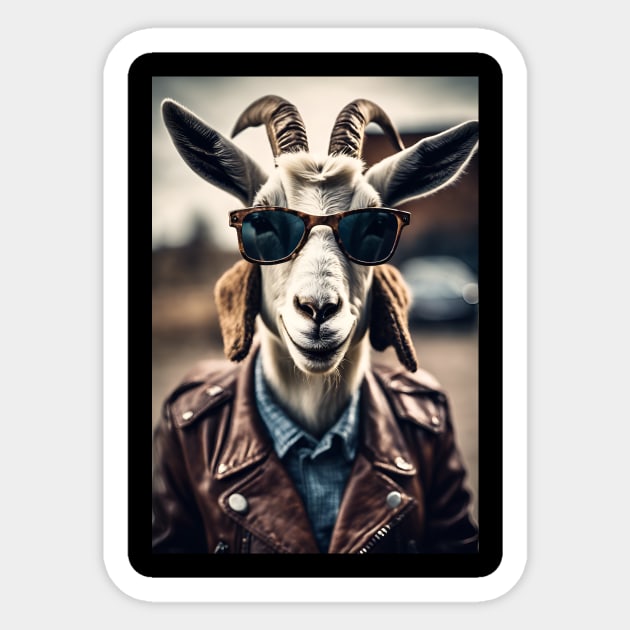 funny goat Sticker by helintonandruw